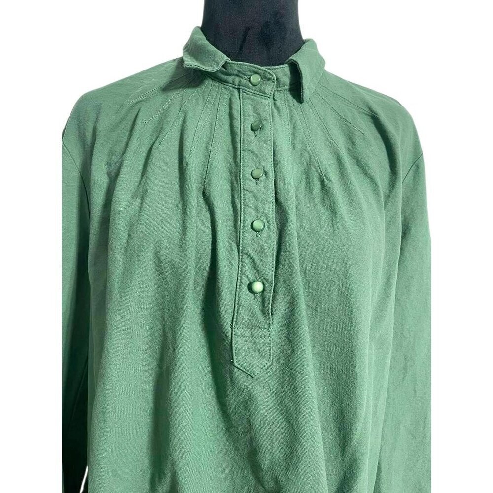 Tuckernuck Pomander Place Size XL  Poly Dress Green Collared - Picture 4 of 10